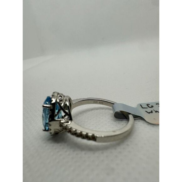 Statement LG 2.6 Ct Topaz and Sapphire Ring - Picture 3 of 7